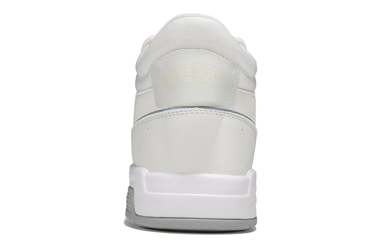 Shop 361° 皮質 透氣 中筒 板鞋 男款 羽毛白