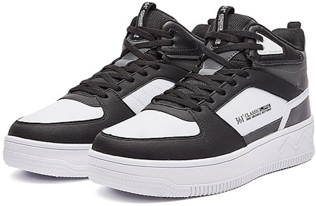 361°ミッドトップスニーカー 白黒 672146609B-7 Shop 361°ミッドトップスニーカー 白黒 672146609B-7