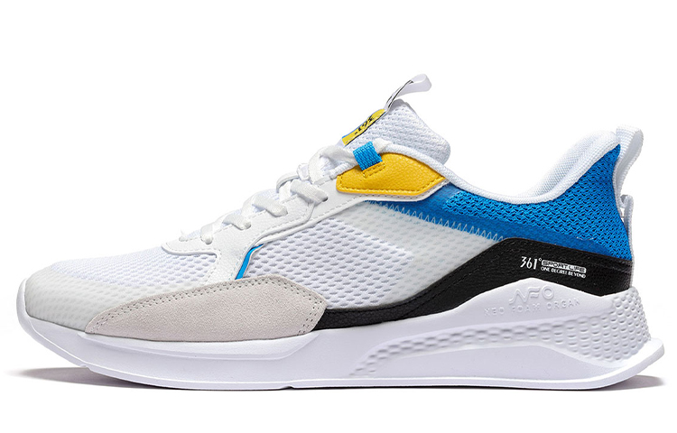 Buy 361° NFO 防滑透氣 低幫 休閒跑步鞋 男款 白藍
