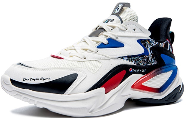 361° 百事PEPSI聯名 NFO科技 潮流百搭 減震運動休閒鞋 白黑 Order 361° 百事PEPSI聯名 NFO科技 潮流百搭 減震運動休閒鞋 白黑