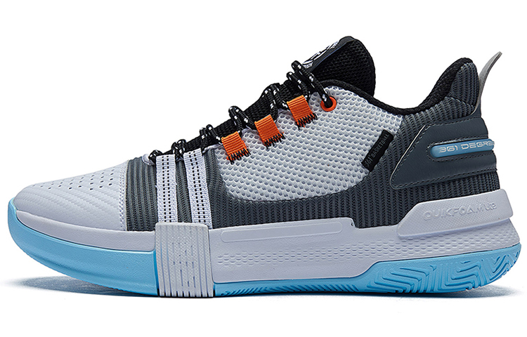 361° Q-Bounce Technology Low-Top Basketball 'White Grey' 672121101-3