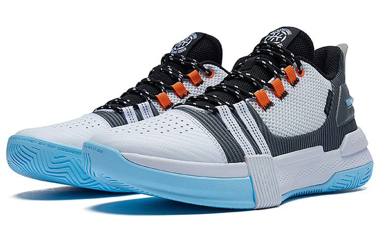 Order 361° Q-Bounce Teknologi Sepatu Basket Rendah 'Putih Abu' 672121101-3