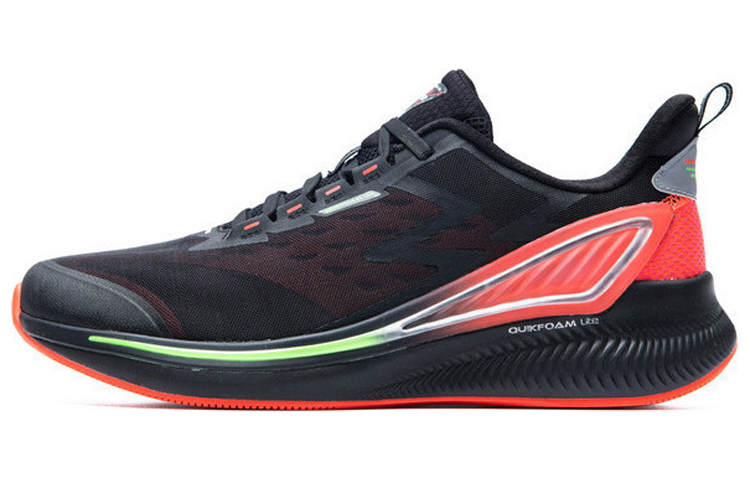 361° QU!K LITE Lightweight Breathable Running Shoes 'Black Red Green' 572032218-9