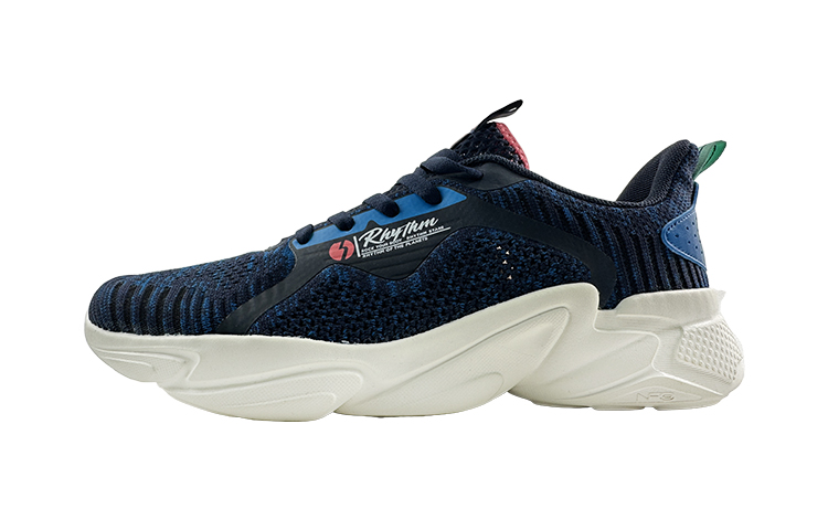 Buy 361° 復古風情 防滑耐磨透氣 運動休閒鞋 男款 黑影藍