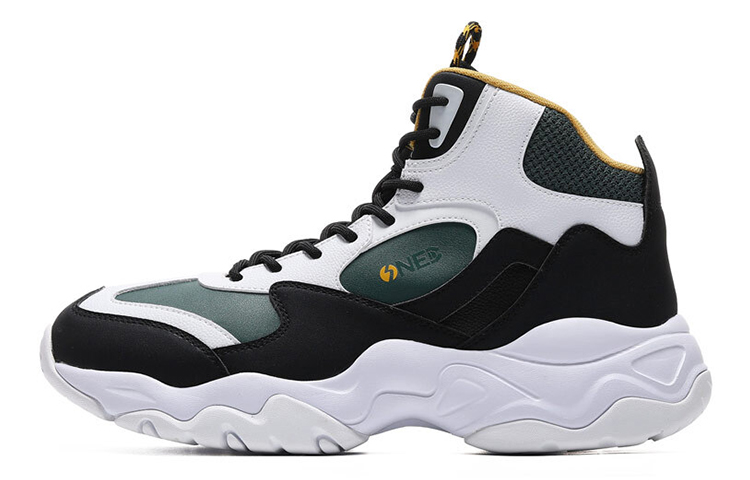 Buy 361° 復古高筒潮流運動鞋 黑綠