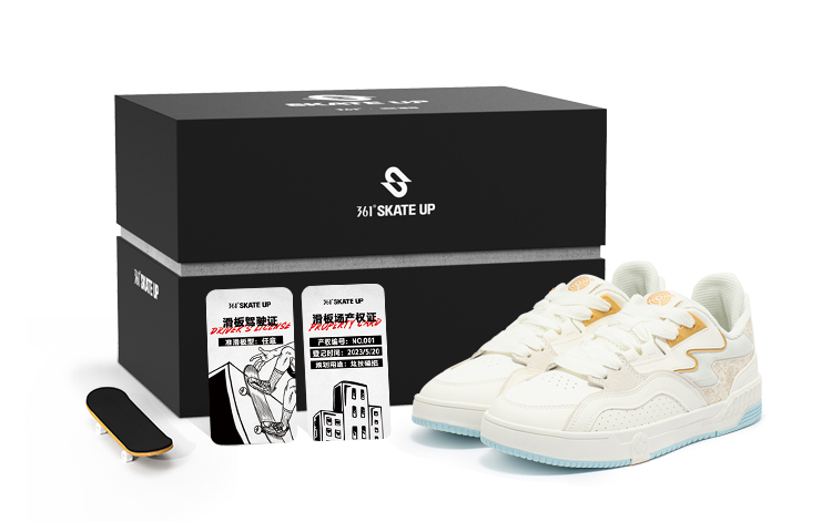 361° SKATE UP Low White Custom Gift Box Edition 'Tengyun' 572336616-6(S-BOX)