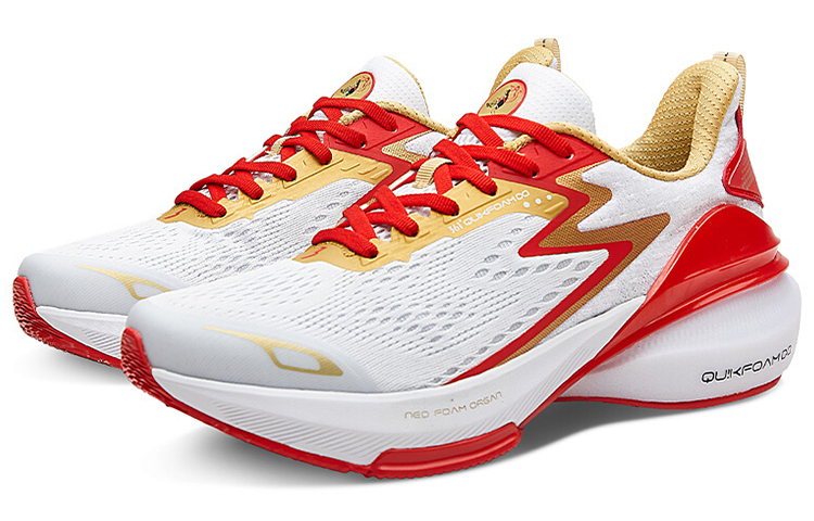 361° Speed Shark Low Running Shoes 'White Red Gold' 圖 4