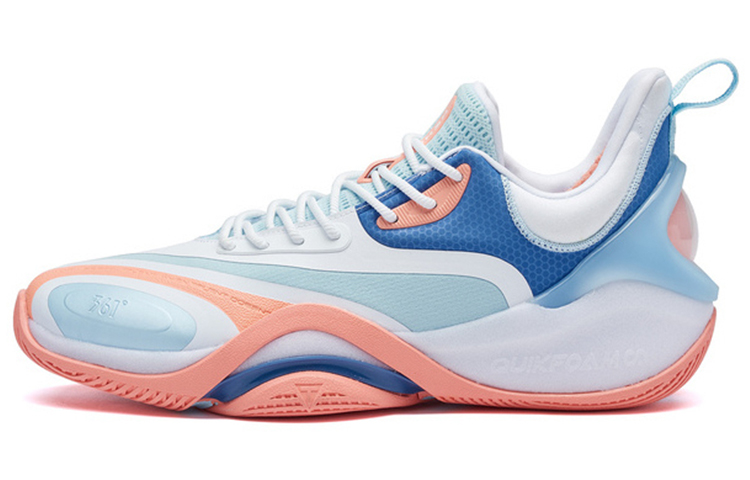 361° Spencer Dinwiddie Flowing Time Professional Basketball Shoes 'White Blue Pink' 572211104-4