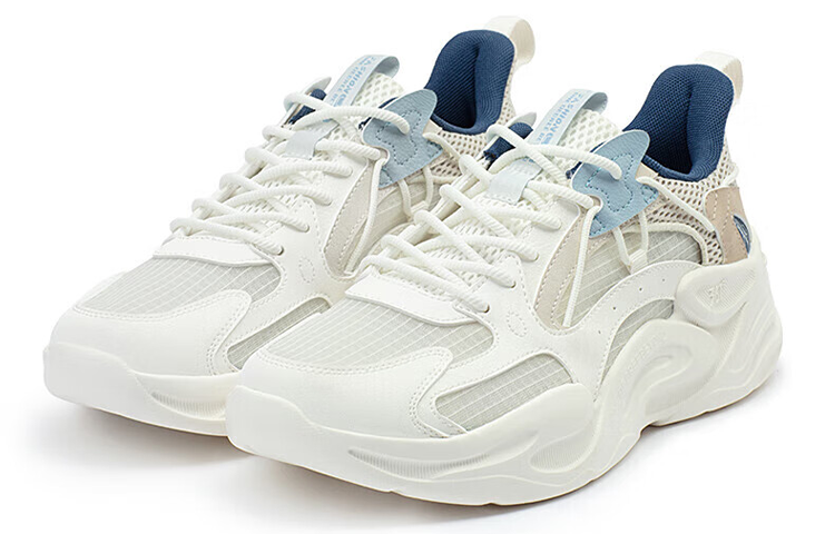 Order 361° 澎湃防滑耐磨低幫老爹鞋 男款 白米藍