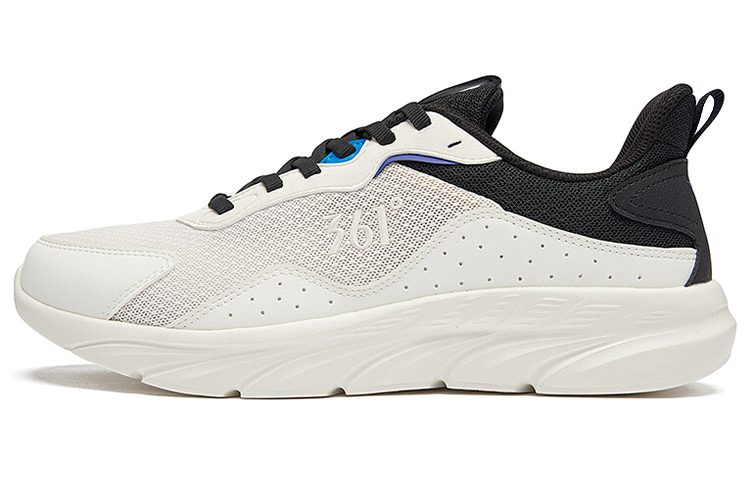 361° Technics Low Top Running Shoe 'Black and White Mesh Patchwork'