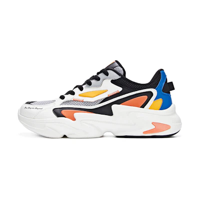 361° Thick-Bottom Breathable Running Shoe 'White Black'