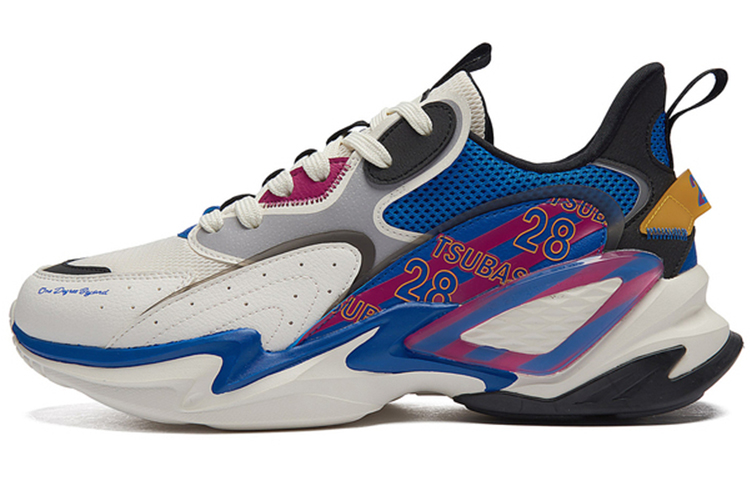 361° x Captain Tsubasa Retro Dad Shoes 'White Blue' 672126774-3