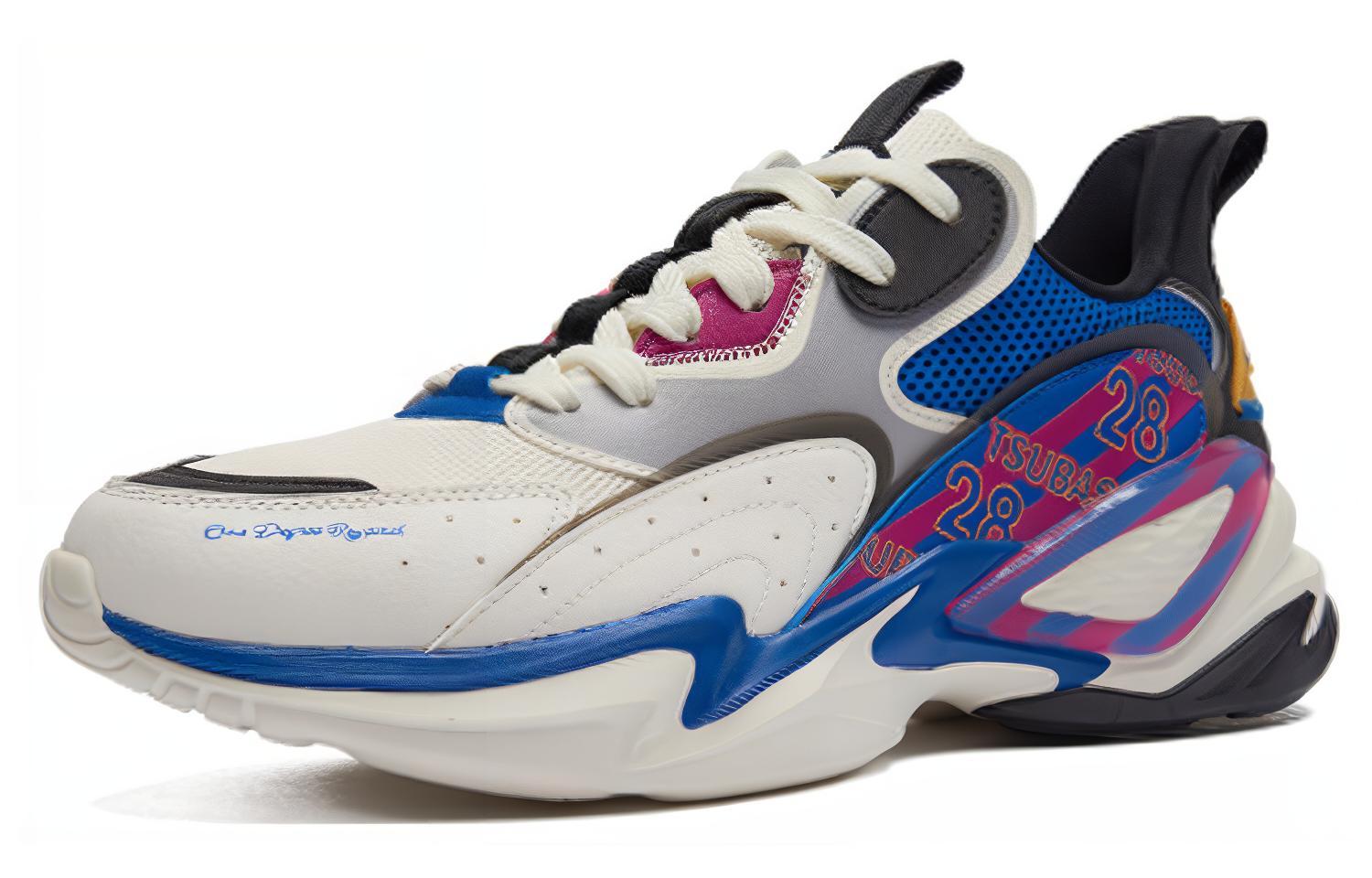 Lookbook 361° x Captain Tsubasa Scarpe Retro Dad ''Bianco Blu'' 672126774-3