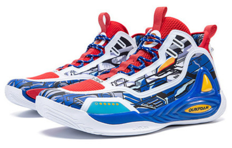 Order 361° 曙光 高達聯名 高幫 運動休閒鞋 男款 紅藍