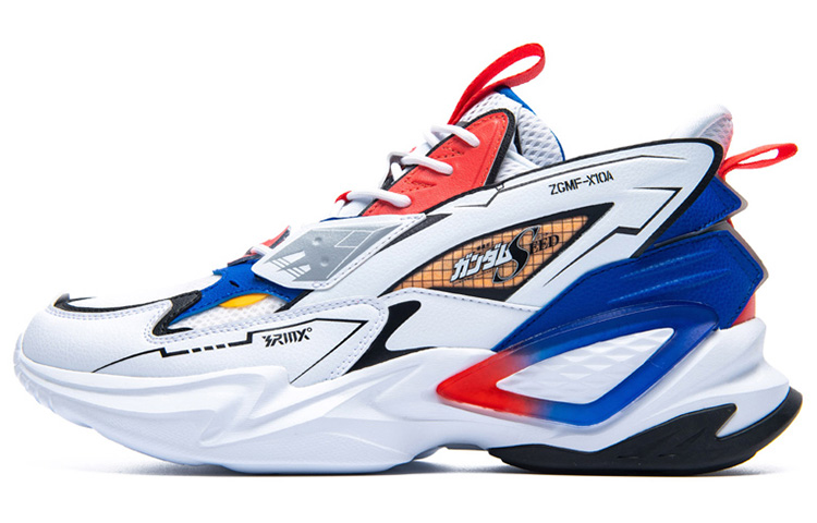 361° x Gundam Seed Mesh Breathable Casual Shoes 'White Blue Red' 'Light Wing' 672026761F-1