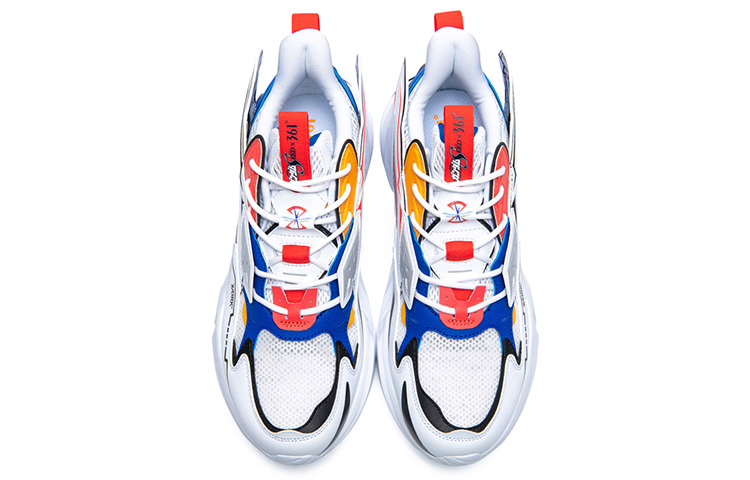 Shop Chaussures Décontractées 361° x Gundam Seed ''Blanc Bleu Rouge'' ''Light Wing'' Mesh 672026761F-1