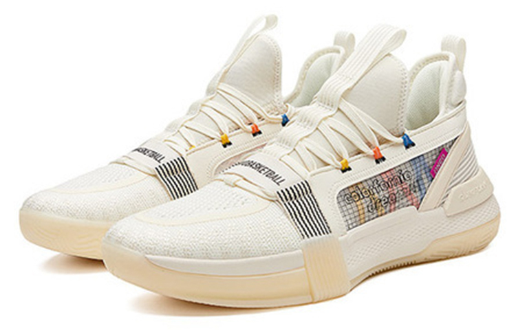 Order 361° 燃戰 Q彈科技 減震回彈 中筒 實戰籃球鞋 男款 米白