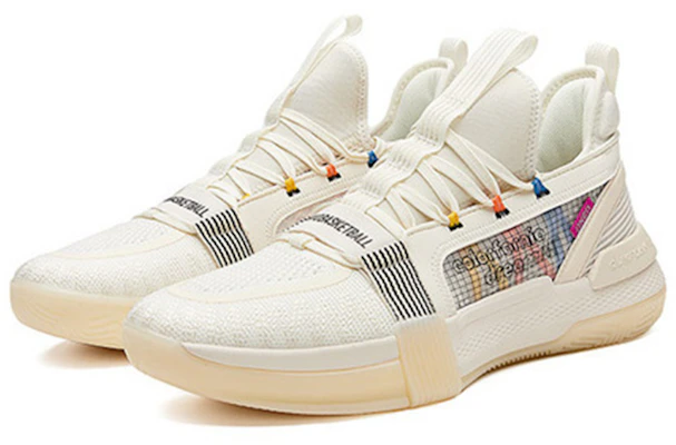 361° 燃戰 Q彈科技 減震回彈 中筒 實戰籃球鞋 男款 米白 Order 361° 燃戰 Q彈科技 減震回彈 中筒 實戰籃球鞋 男款 米白