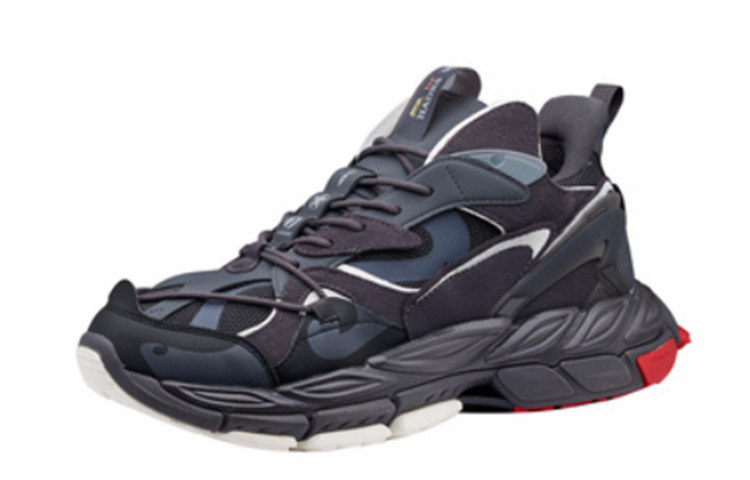 Order 361° x Saint Seiya Kasut Larian Low Top 'Hitam Kelabu' 'Raja Bawah Tanah Hades' 672032214F-1