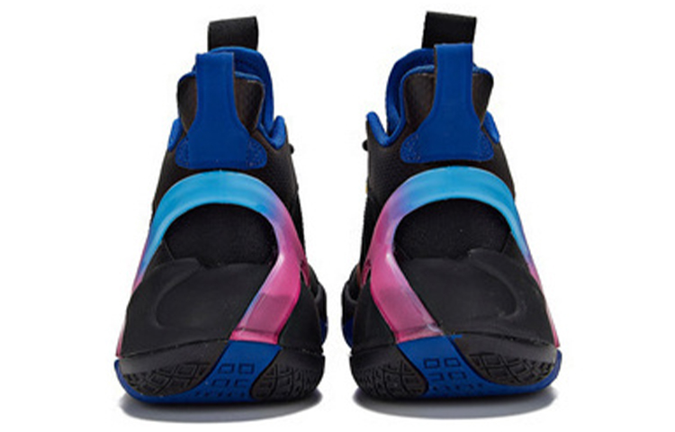 Shop 361度 战籃 防滑透氣籃球鞋 黑藍