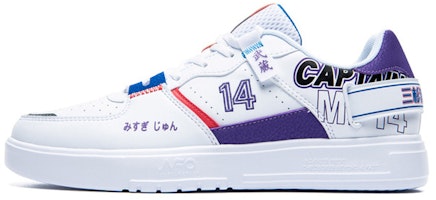 361° Captain Tsubasa Retro Casual Board Shoes 'White Purple' 672036627-2 361° Captain Tsubasa Retro Casual Board Shoes 'White Purple' 672036627-2