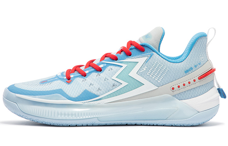 361 Degrees BIG3 5.0 Quick Low Basketball Shoes Ice Blue - Traction & Cushion. 672421121-5