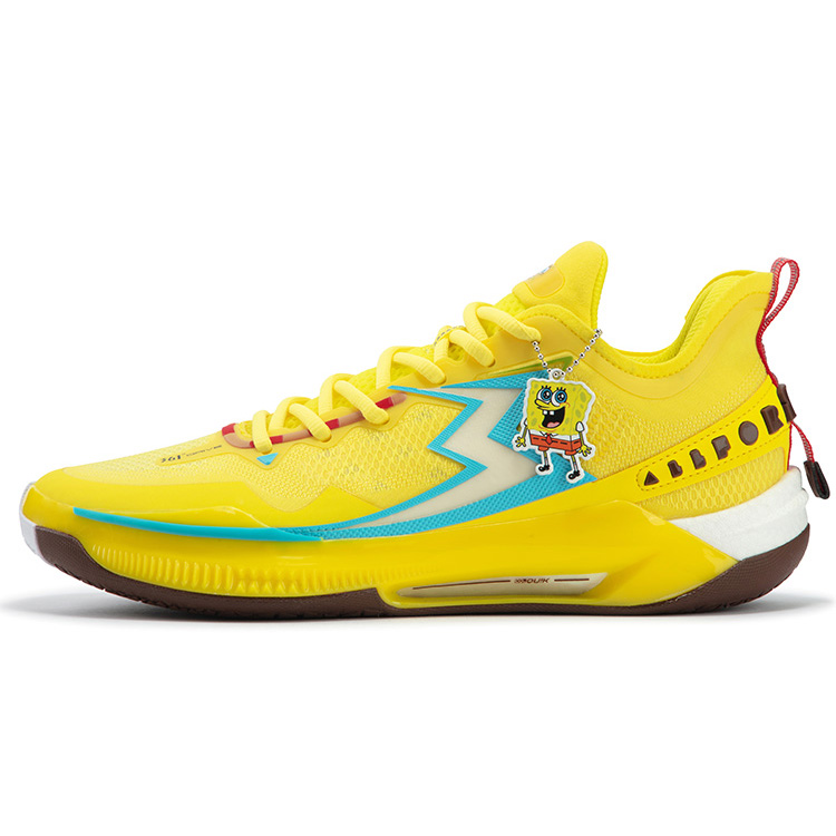 361 Degrees BIG3 5.0 Quick Pro SpongeBob Low-Top Basketball Shoes Acid Yellow . 672421103F-1