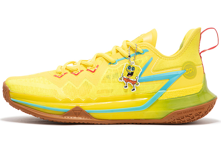 361 Degrees BIG3 SpongeBob Low-Top Basketball Shoes Acid Yellow Performance Model 672421126-1