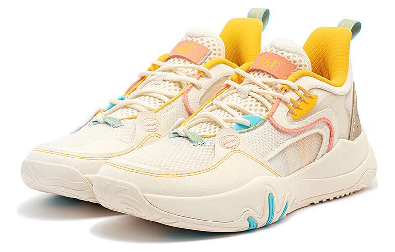 Lookbook 361° 熔岩 耐磨減震 低筒 籃球鞋 男款 米黃