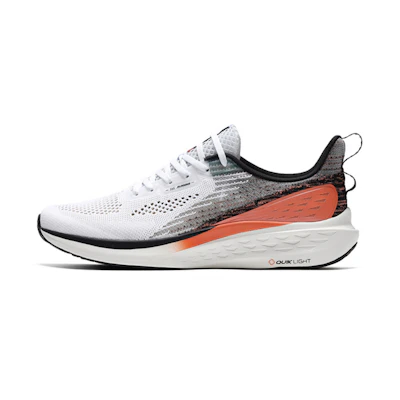 361° QU!K Light Breathable Running Shoes 'White Black Orange'
