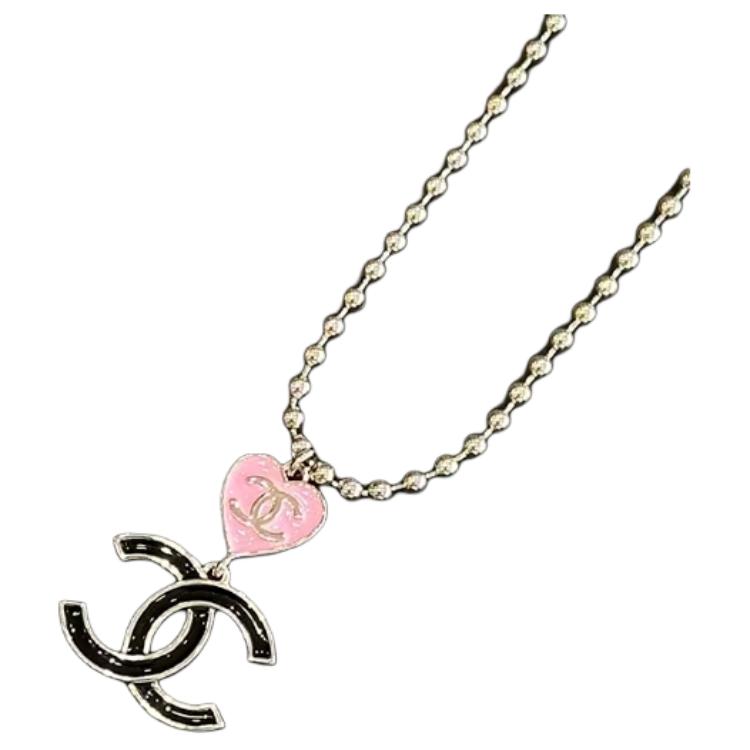 Order 【24A 新款】香奈儿粉色甜心双C标志项链 ABE012-B17342-NZC37