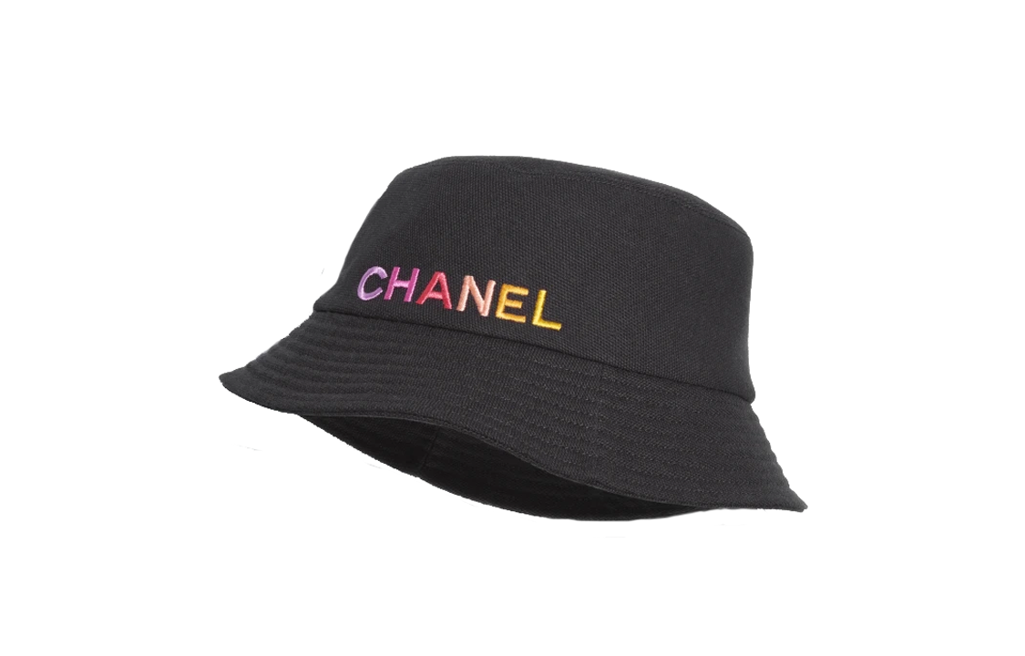 【24C New】CHANEL Colorful Logo - Black Bucket Hat Unisex Couples Edition AA9703 B15084 NT589