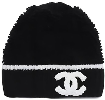 【24K New】CHANEL Logo Beanie - Unisex Black Knitted Hat for Couples AB-24K-137 Buy 【24K New】CHANEL Logo Beanie - Unisex Black Knitted Hat for Couples AB-24K-137