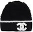 Buy 【24K New】CHANEL Logo Beanie - Unisex Black Knitted Hat for Couples AB-24K-137