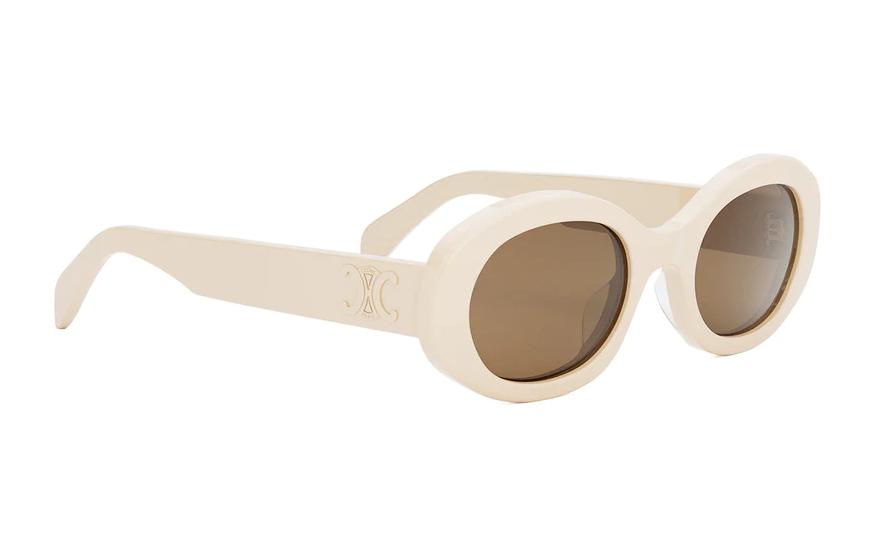 Details for 【調節可能な度付き】CELINE オーバル アセテート サングラス ユニセックス ベージュ CL40194U 24E