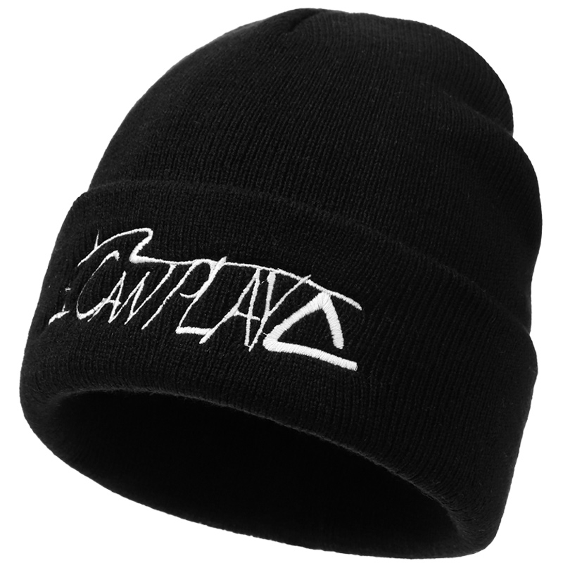 【Autumn Winter Must-Have】 PEAK Retro Embroidered Knit Acrylic Beanie Unisex YH73428