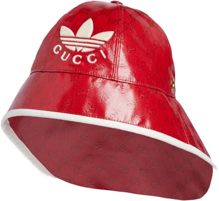 【Collab Exclusive】GUCCI X ADIDAS Red Fashionable Unisex Bucket Hat 724628-3HANY-6477 Buy 【Collab Exclusive】GUCCI X ADIDAS Red Fashionable Unisex Bucket Hat 724628-3HANY-6477