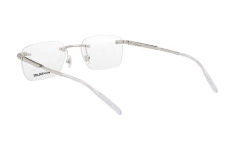 Purchase 【Hubungi Dukungan untuk Lensa Resep】 Kacamata Frameless Persegi MONTBLANC Silver Unisex MB0279O001