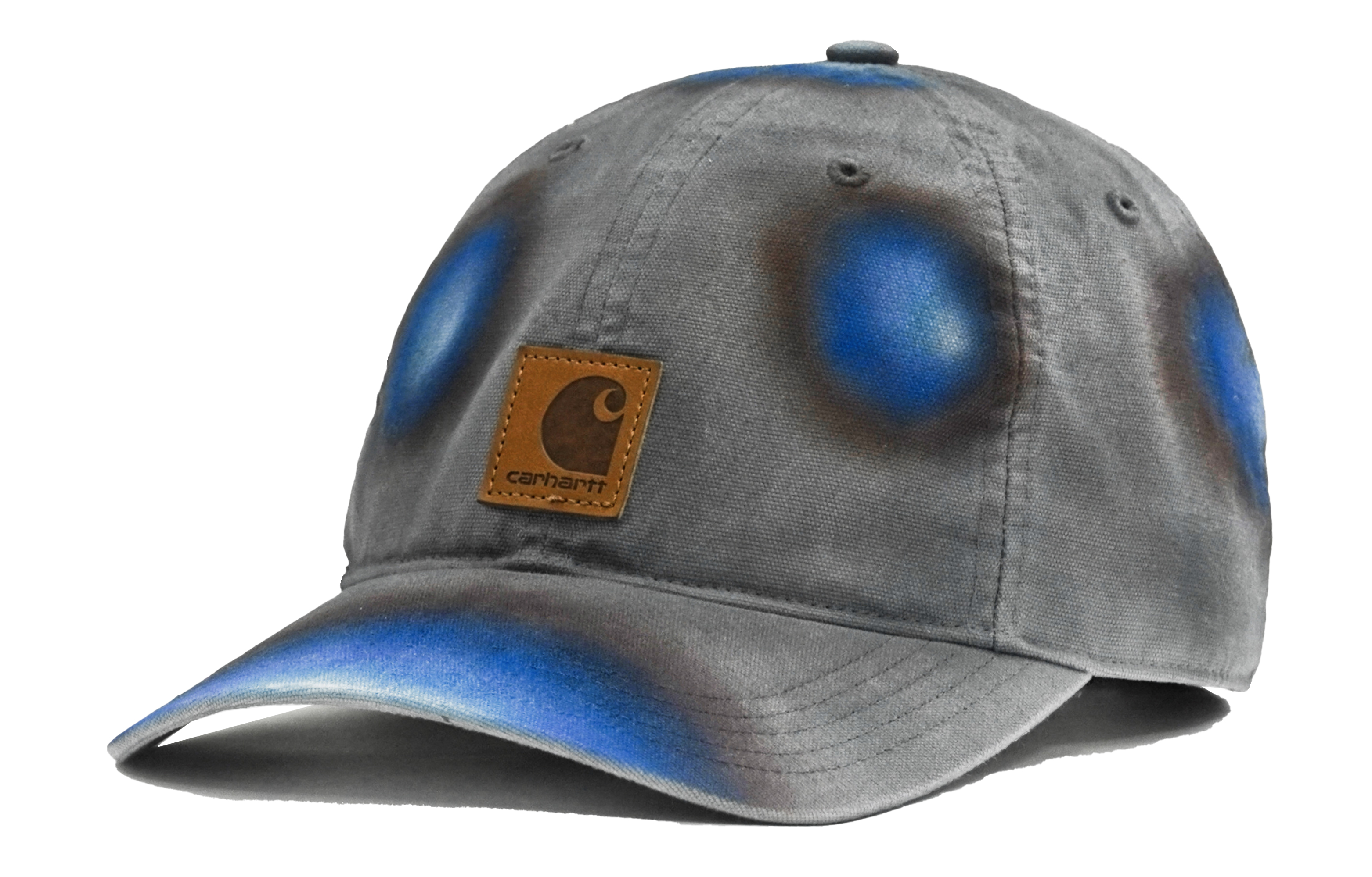 [Custom] Carhartt MAYBEMAY Blue Octopus Heat Gradient Cotton Baseball Cap - Grey 100289-APH(M-Blue Ring Octopus Gray)