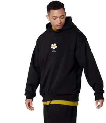 【Custom】Sweatshirt Rajutan Kasual adidas BNK Floral Logo Hitam Unisex Fashion. IN4243(Group40 1