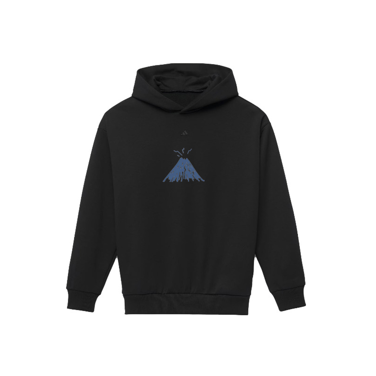 [Custom Apparel] adidas BNK Black Knit Sweatshirt Blue Volcano Logo Casual Fashion. IN4243(Group40