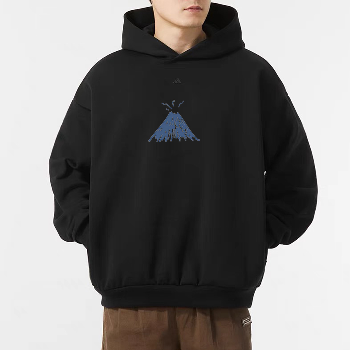 Purchase [Custom Apparel] adidas BNK Sweater Hitam Knit Logo Blue Volcano Fashion Kasual. IN4243(Group40
