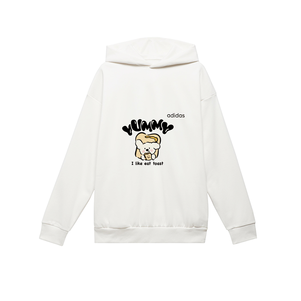 Order [Custom Apparel] adidas Originals Basketball Chapter 1 BNK Cheese Dog White Sweatshirt - Casual Fashion IA3439 IA3439(Group40-Cheese-Puppy)