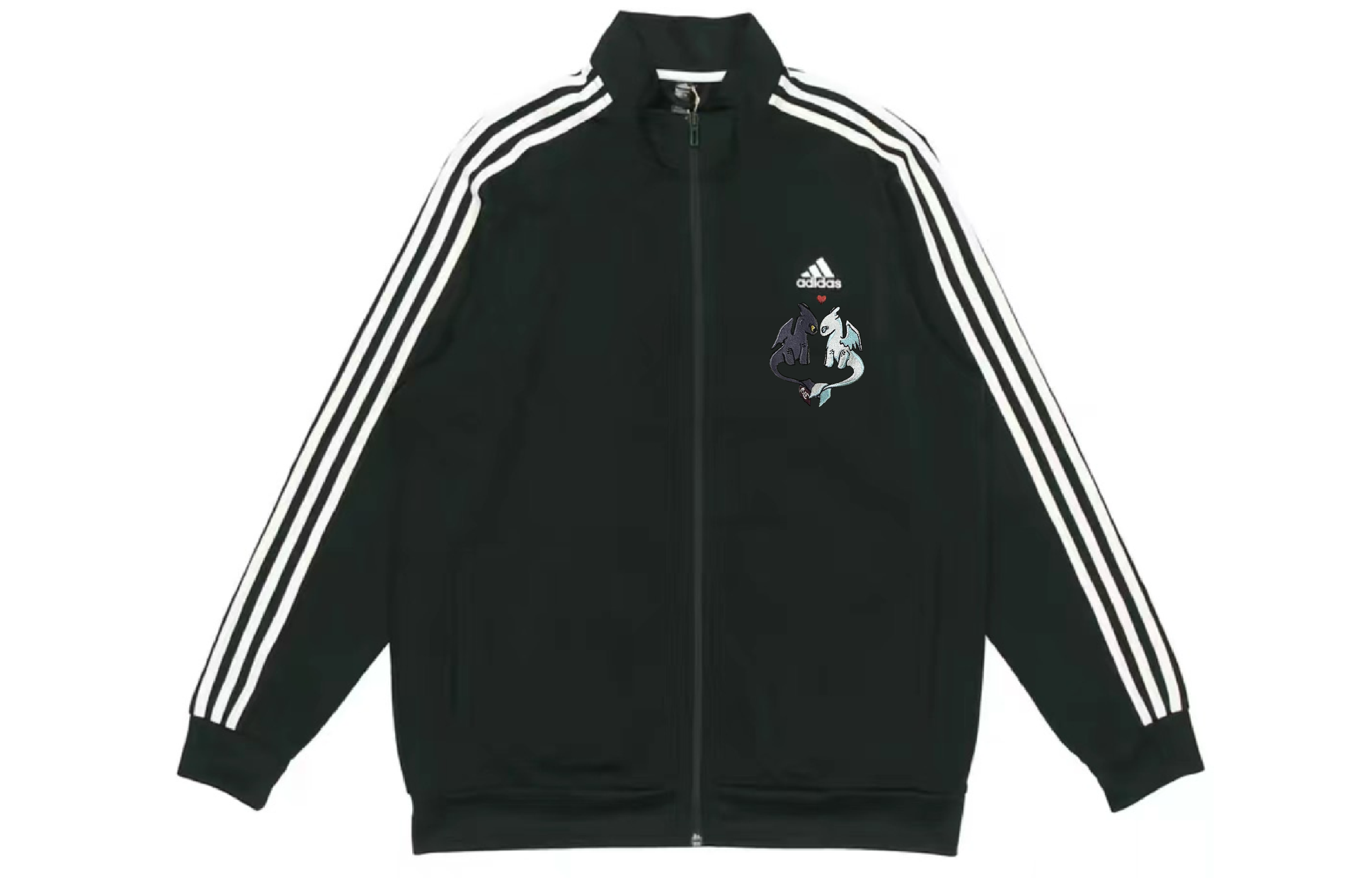 [Custom Apparel] adidas YXYY Love Dragon Striped Track Jacket Black H46099(GROUP16-HEART-DRAGON） 圖 2