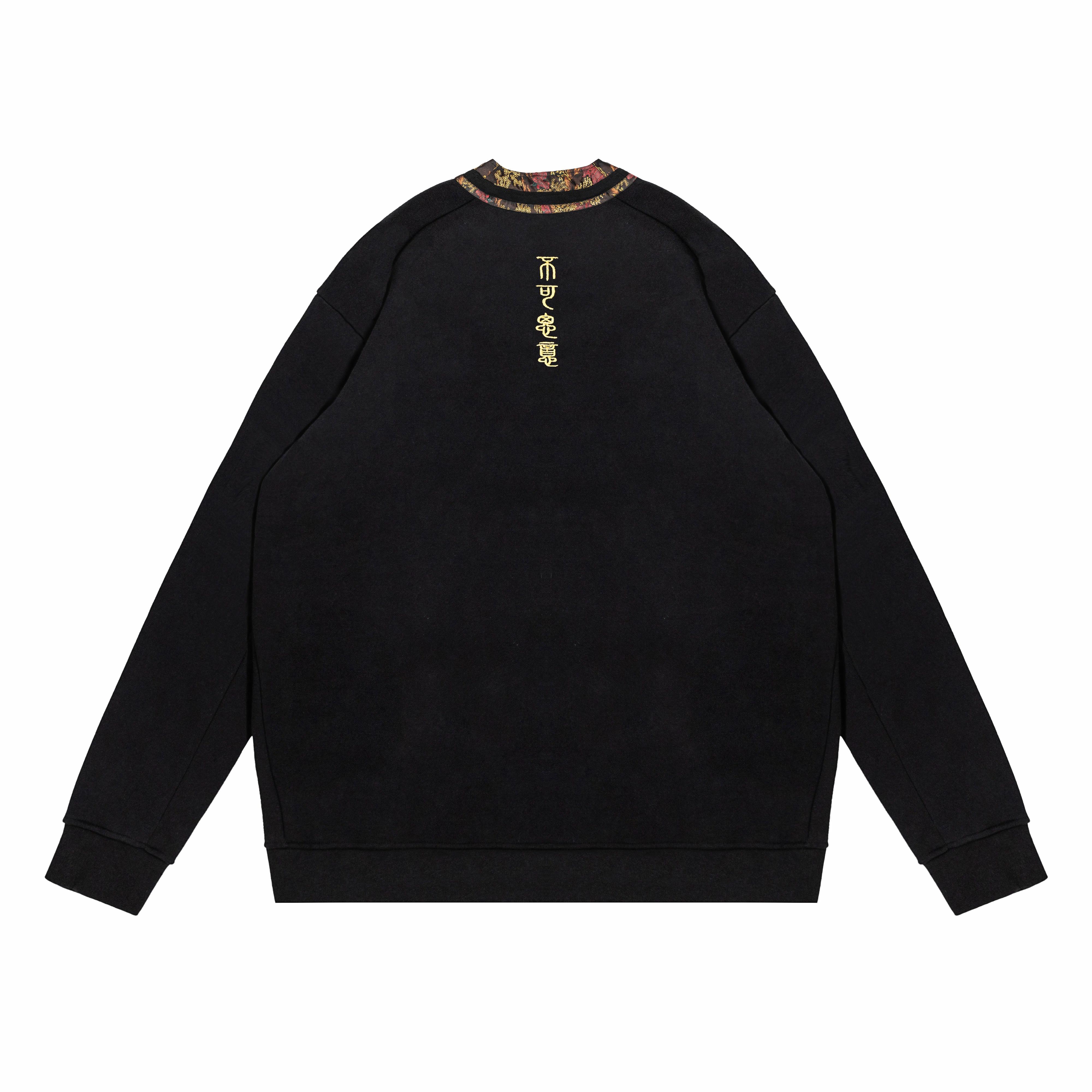 Lookbook [客製服飾] Arcteryx 黑色蛇年龍刺繡圓領中性刷毛衫 X000005800(GROUP223-DRAGON-PATTERN)