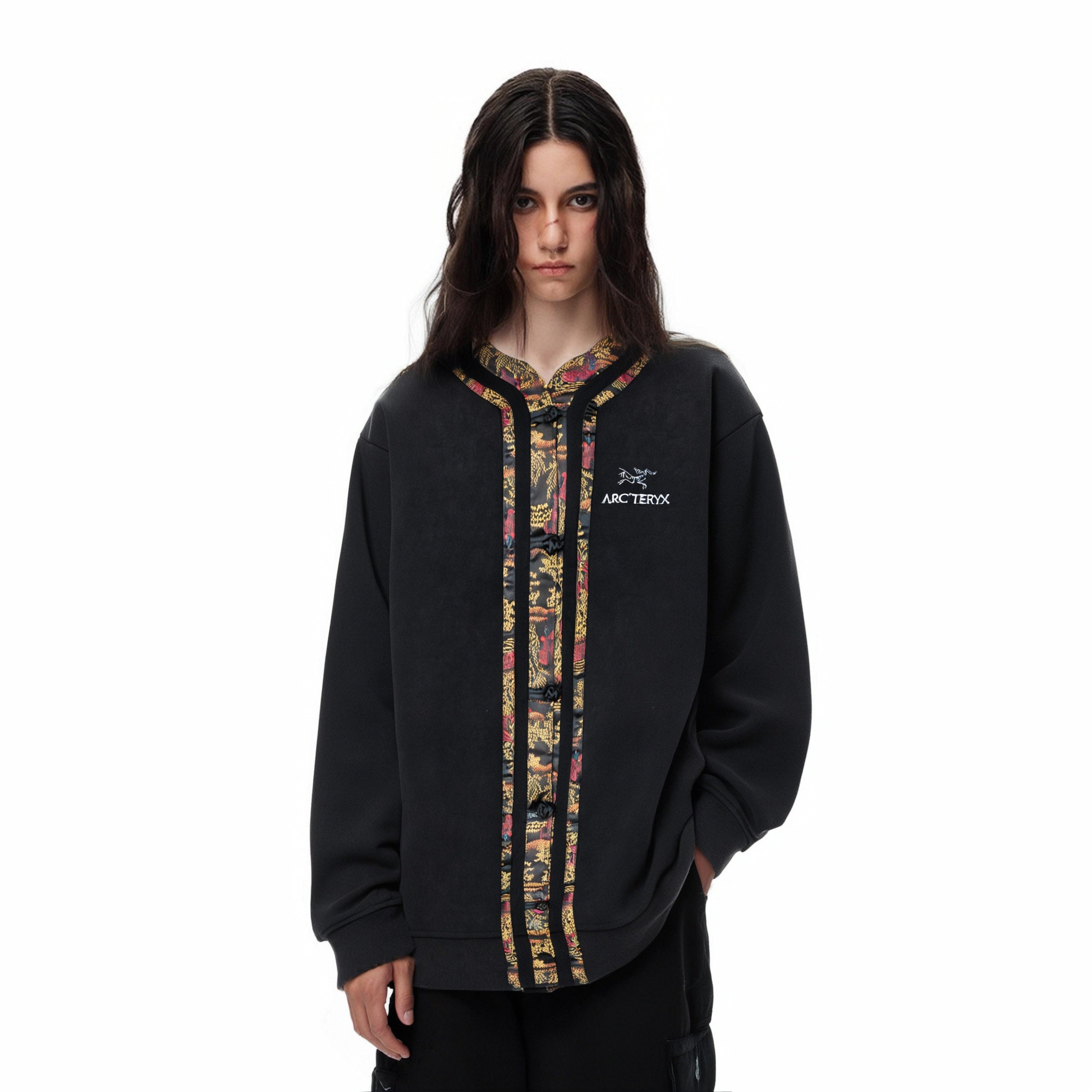 Shop [客製服飾] Arcteryx 黑色蛇年龍刺繡圓領中性刷毛衫 X000005800(GROUP223-DRAGON-PATTERN)