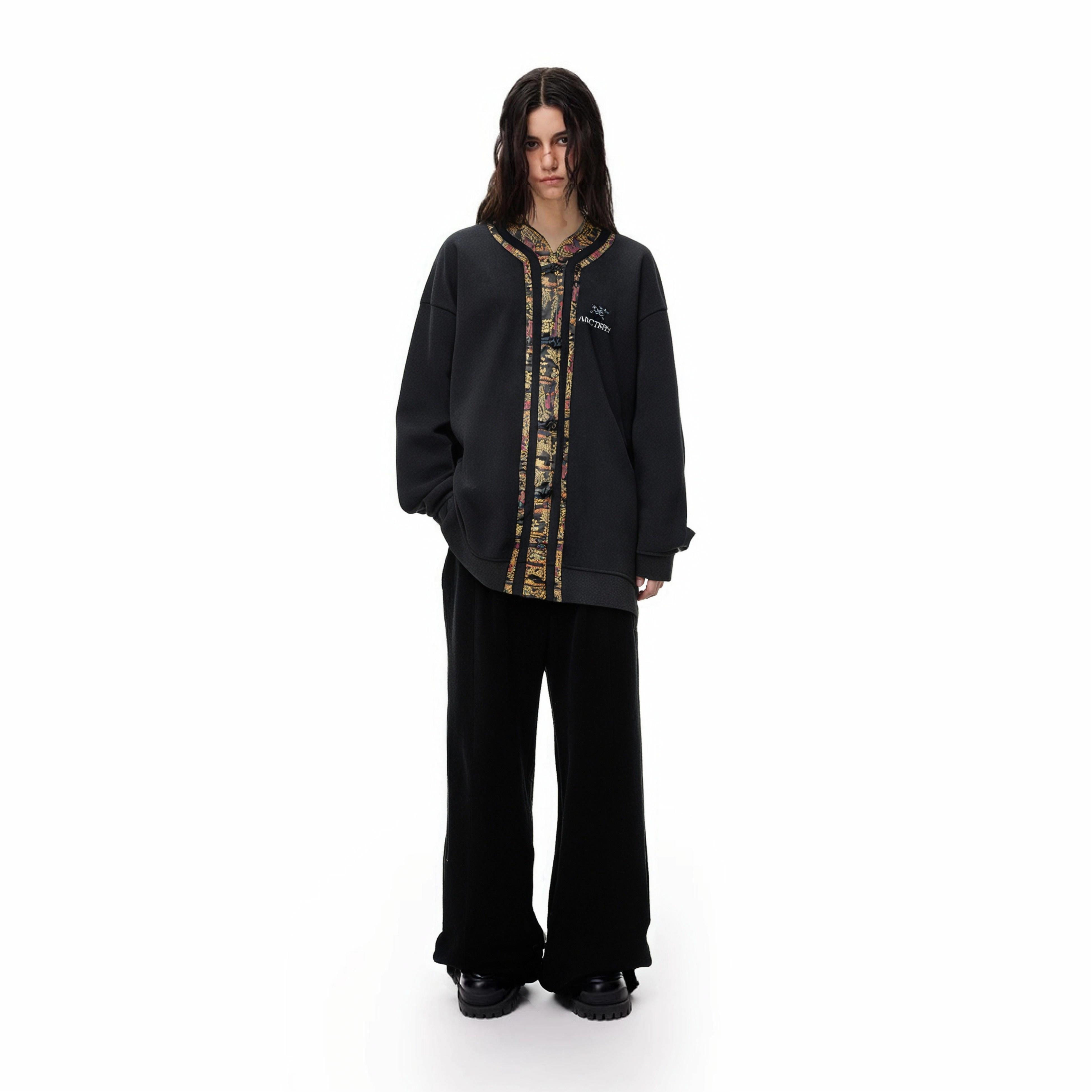 Sizing [客製服飾] Arcteryx 黑色蛇年龍刺繡圓領中性刷毛衫 X000005800(GROUP223-DRAGON-PATTERN)