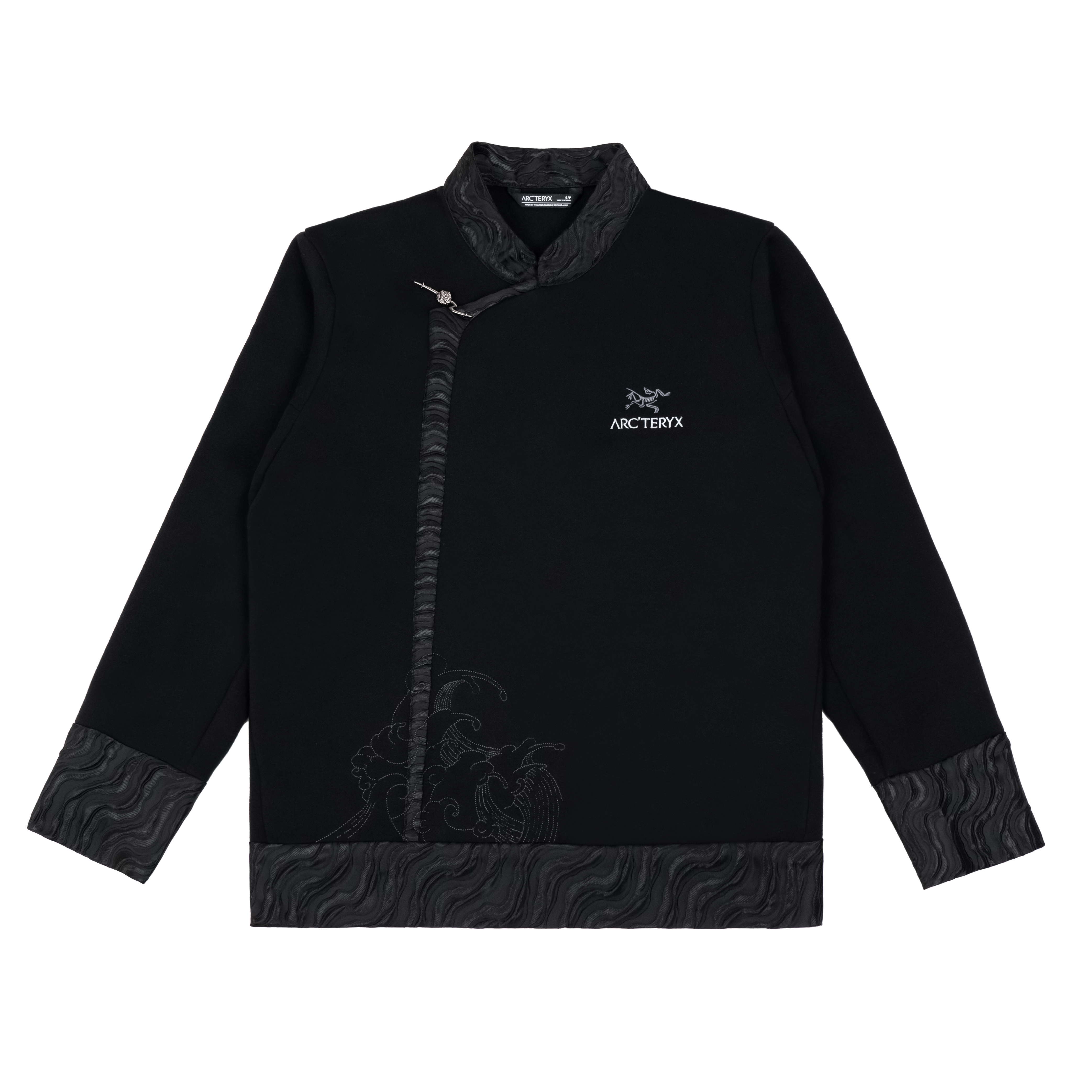 [Custom Apparel] Arcteryx Year of Snake Embroidered Logo Fleece Sweatshirt Black Unisex X000005800(TEAM226-CHINESE-STYLE)