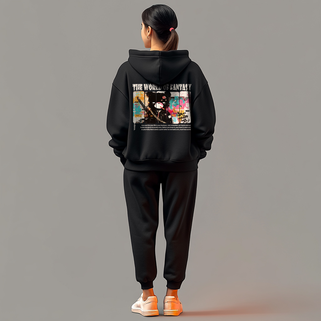 Purchase [Custom Apparel] Champion Hoodie One Wood One Color Bear Logo Unisex Black S0889(GroupT-Decadent-Bear)