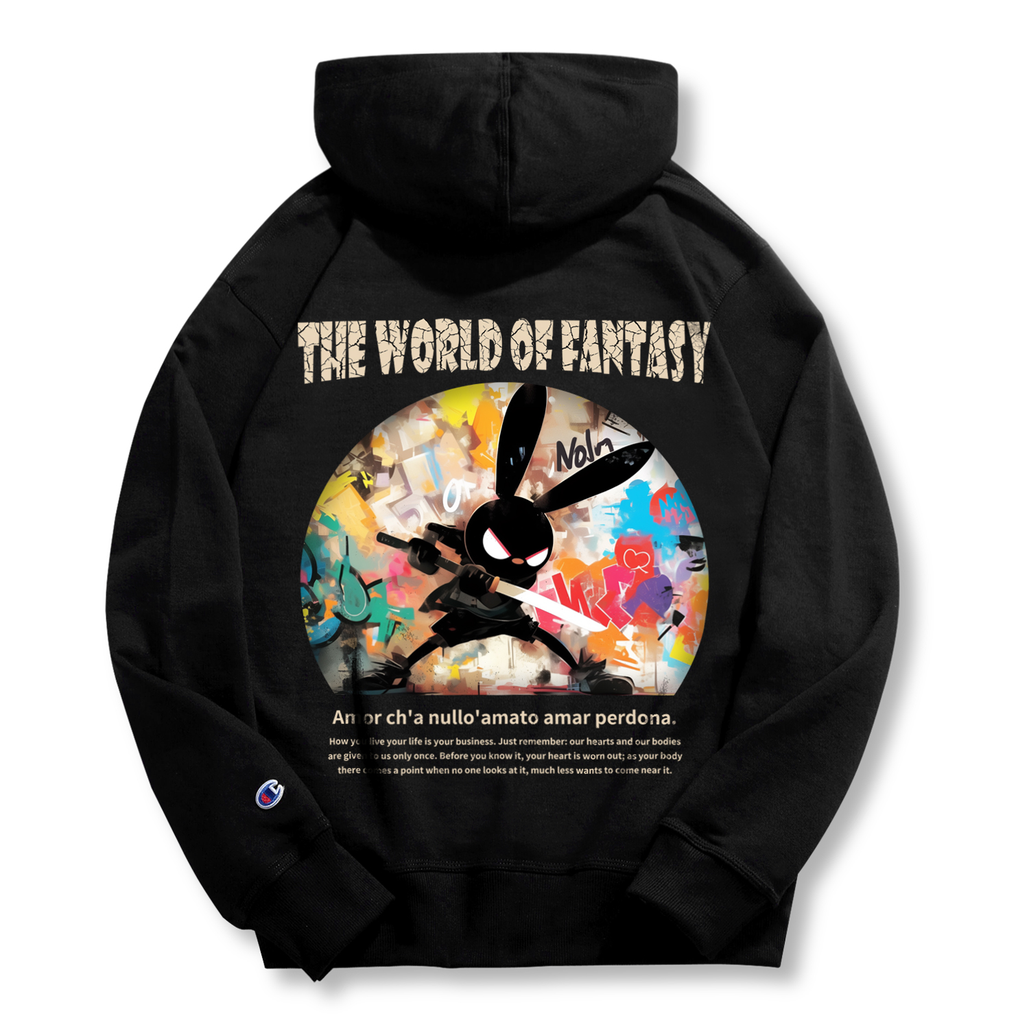 [Custom Apparel] Champion Hoodie Shadow Benny Fleece Black Unisex Pullover S0889(GroupT-Shadow-Binny)